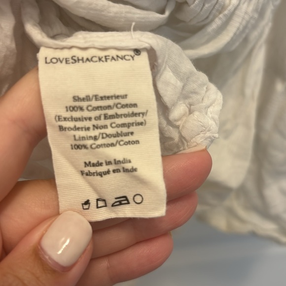 LoveShackFancy Tomasina unicorn dress puff sleeve eyelet love shack fancy large - Picture 9 of 11